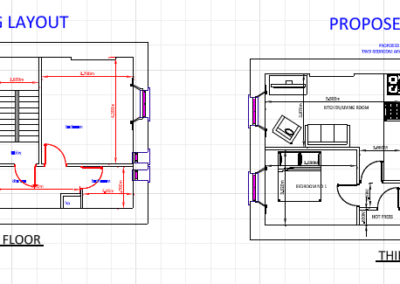 Existing and Proposed Layout of Fire Safety Equipment