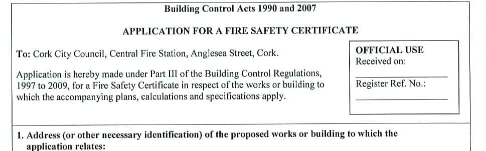 Fire Application form what is involved