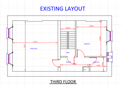 Third Floor Existing Layout of Apartment